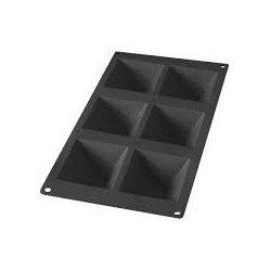 stampo piramide silicone 6pt. nero